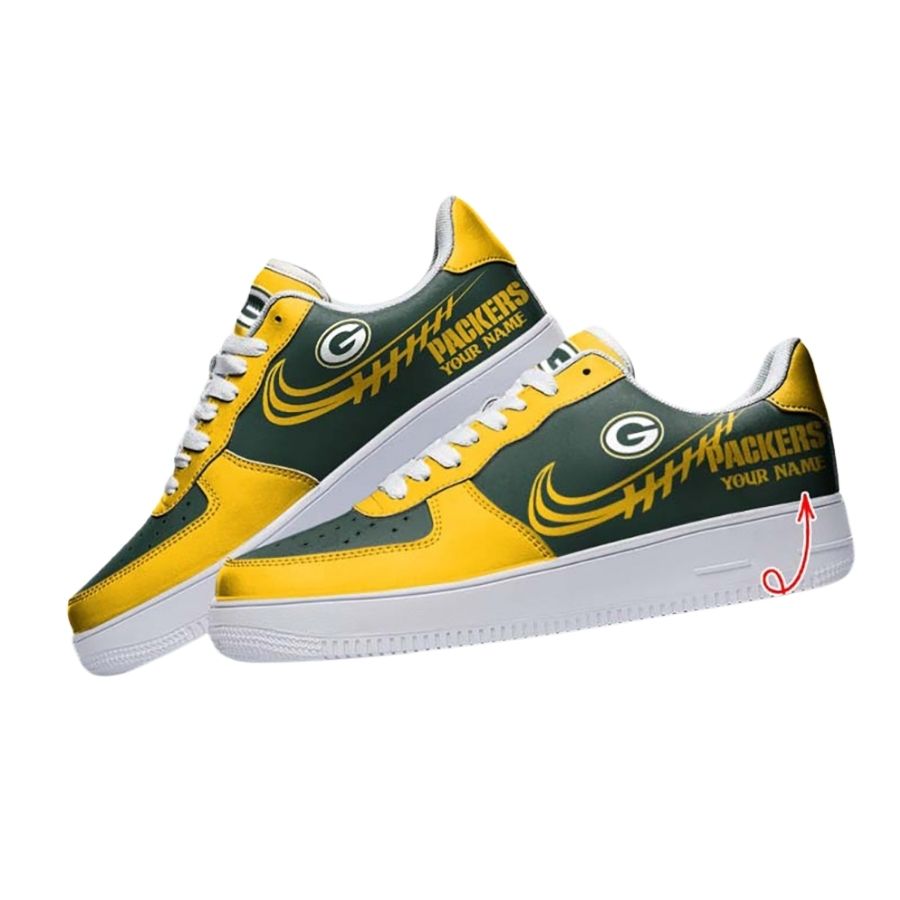 Personalized Green Bay Packers Air Force 1 Sneakers Custom Design Shoes For Men Women