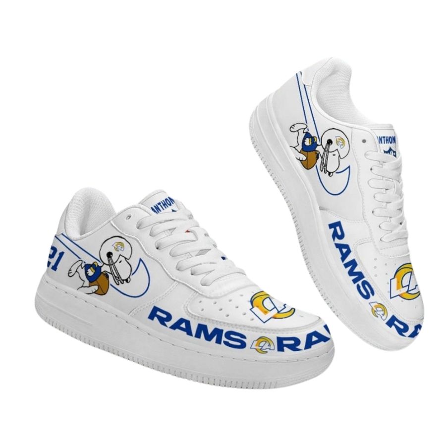 Personalized Los Angeles Rams Snoopy Air Force 1 Low Top Shoes For Men Women