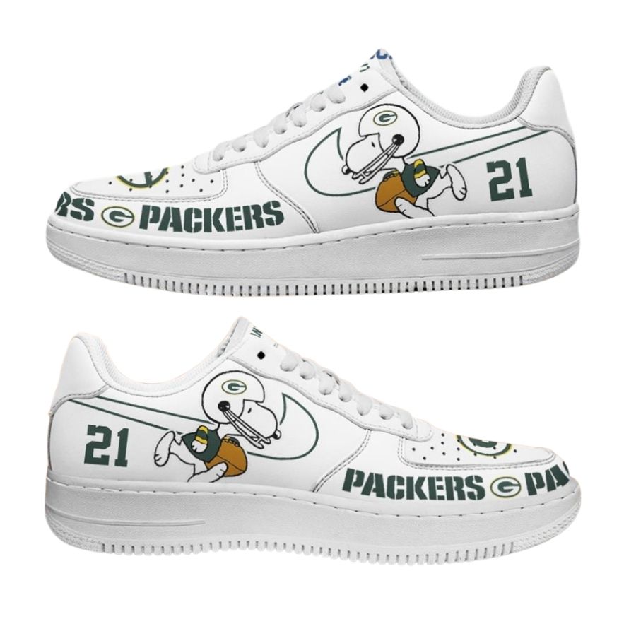 Personalized Snoopy Green Bay Packers Air Force 1 Low Top Shoes For Men Women