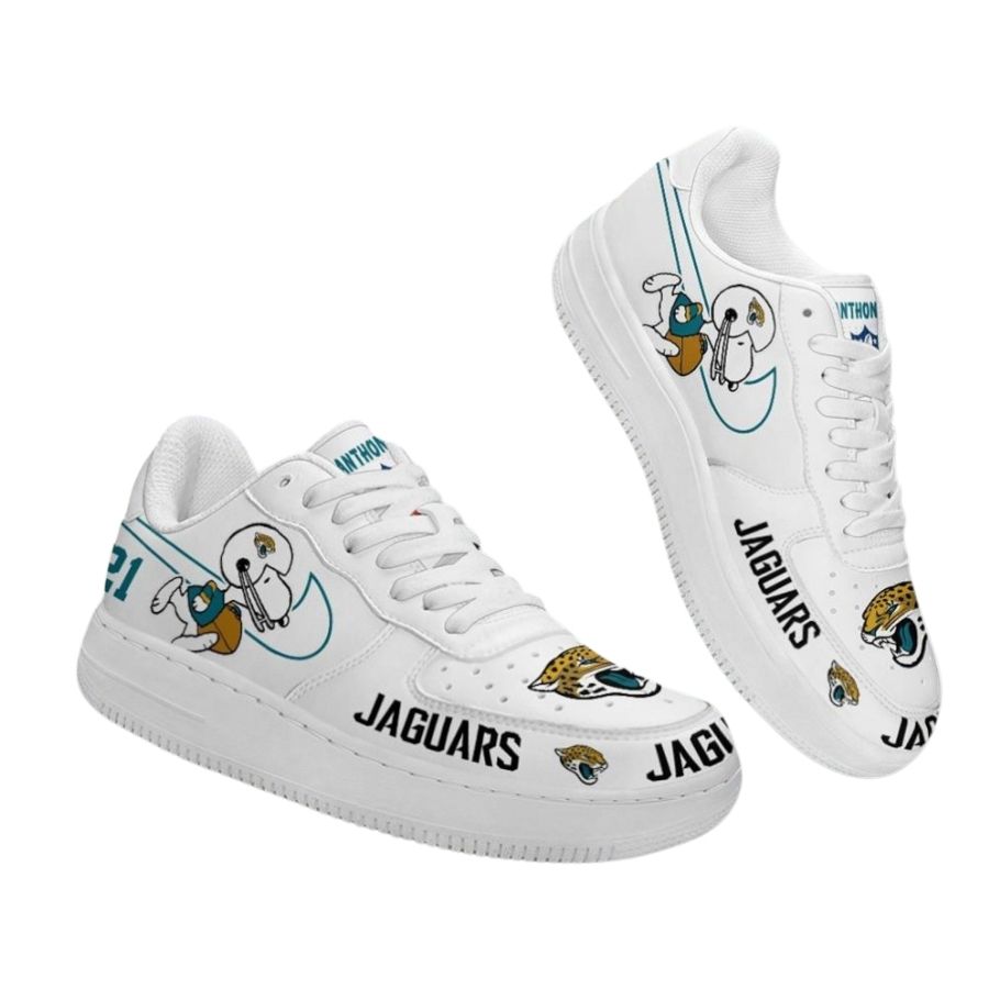 Personalized Jacksonville Jaguars Snoopy Air Force 1 Low Top Shoes For Men Women