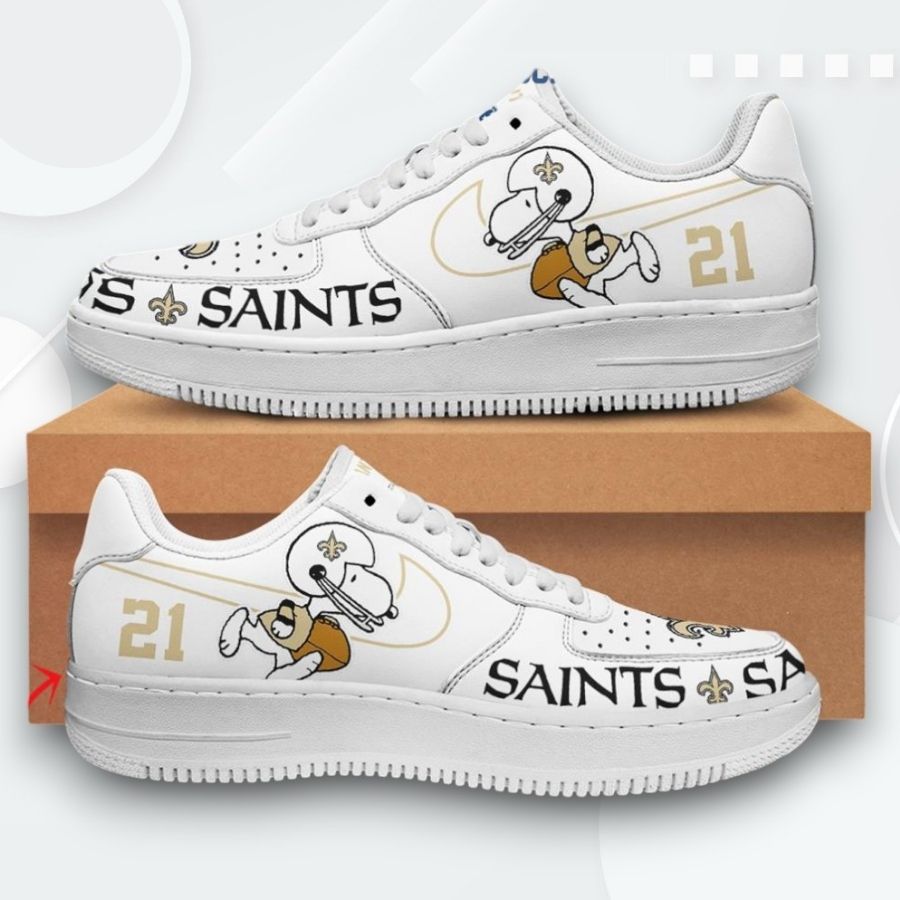 Personalized Snoopy Air Force 1 Low Top Shoes New Orleans Saints Design For Men Women
