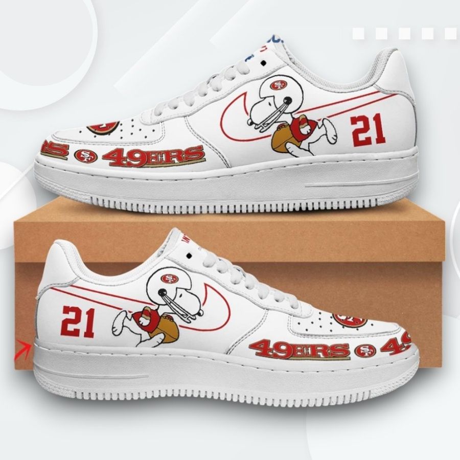Personalized Snoopy San Francisco 49Ers Air Force 1 Low Top Shoes For Men Women
