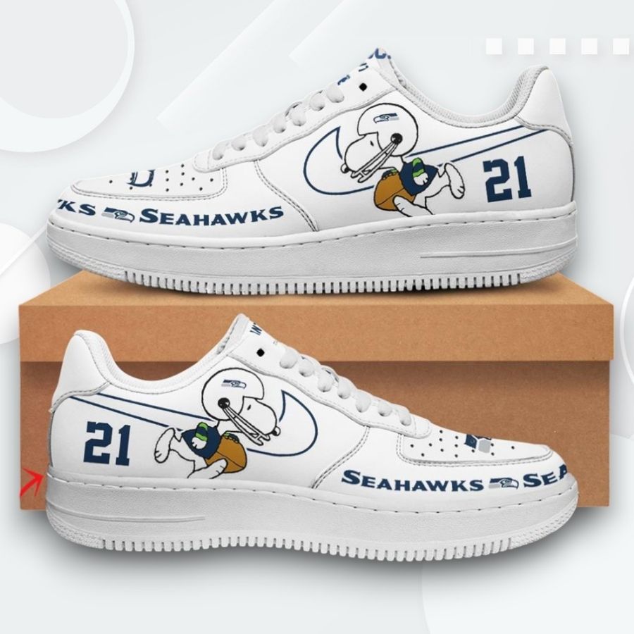 Personalized Seattle Seahawks Snoopy Air Force 1 Low Top Shoes  Unique Nfl Design For Men Women
