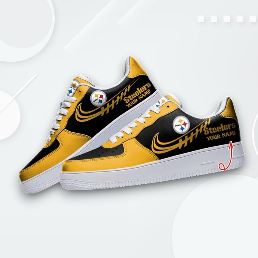 Custom Pittsburgh Steelers Air Force 1 Sneakers Unique Team Design For Men Women