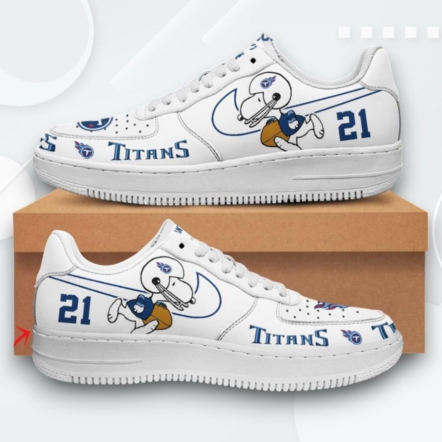Tennessee Titans Snoopy Air Force 1 Low Top Shoes Personalized Design For Men Women