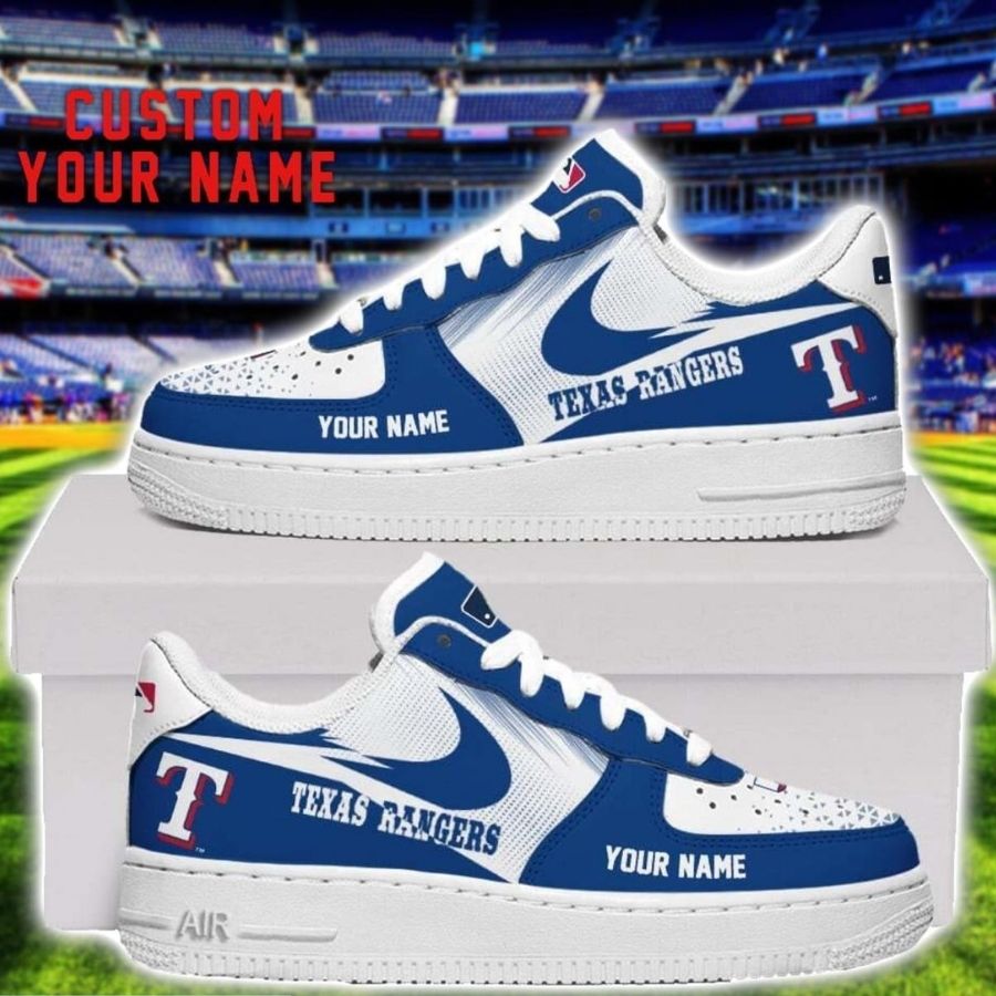 Texas Rangers Air Force Shoes Sneakers For Men Women Gift Custom Name For Men Women