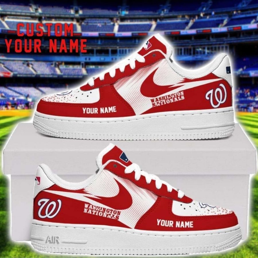 Washington Nationals Air Force Shoes Sneakers For Men Women Gift Custom Name For Men Women
