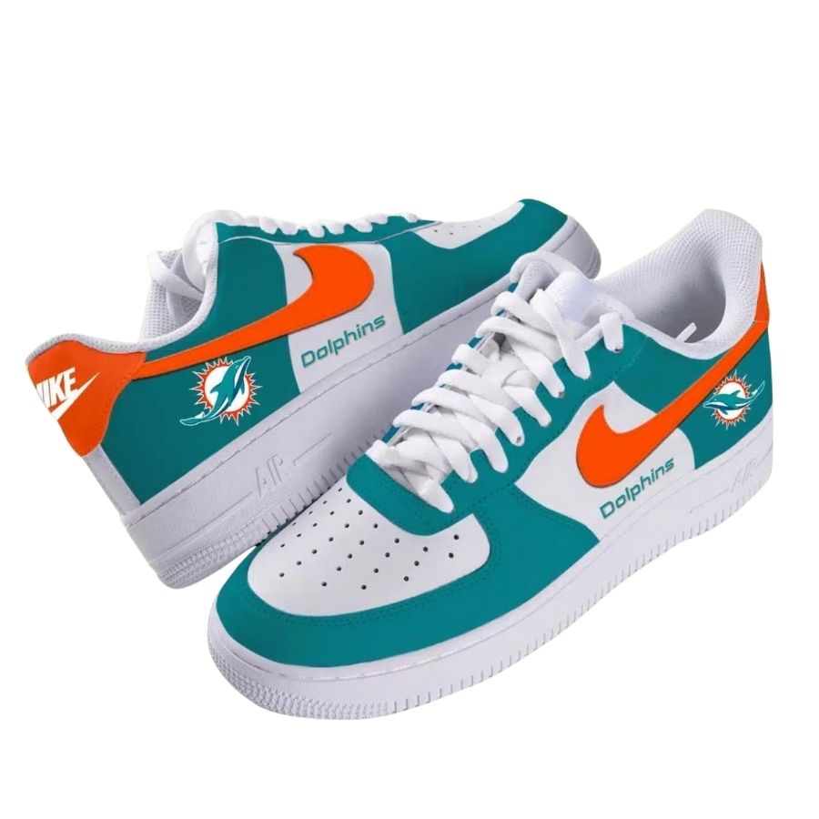Miami Dolphins Air Force Shose For Fans Air Force 1 Nfl Sneakers Product For Men Women