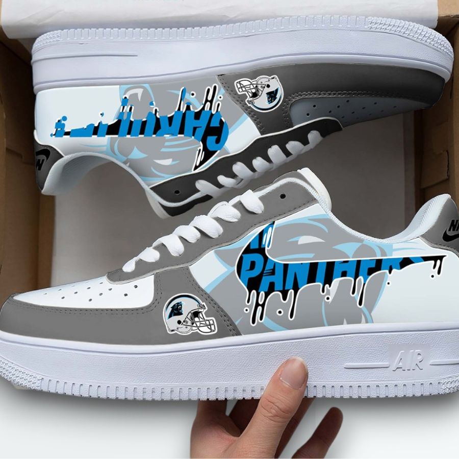Carolina Panthers Logo Air Force 1 Sneakers Stylish Fan Footwear For Men Women Special Af1 Collection