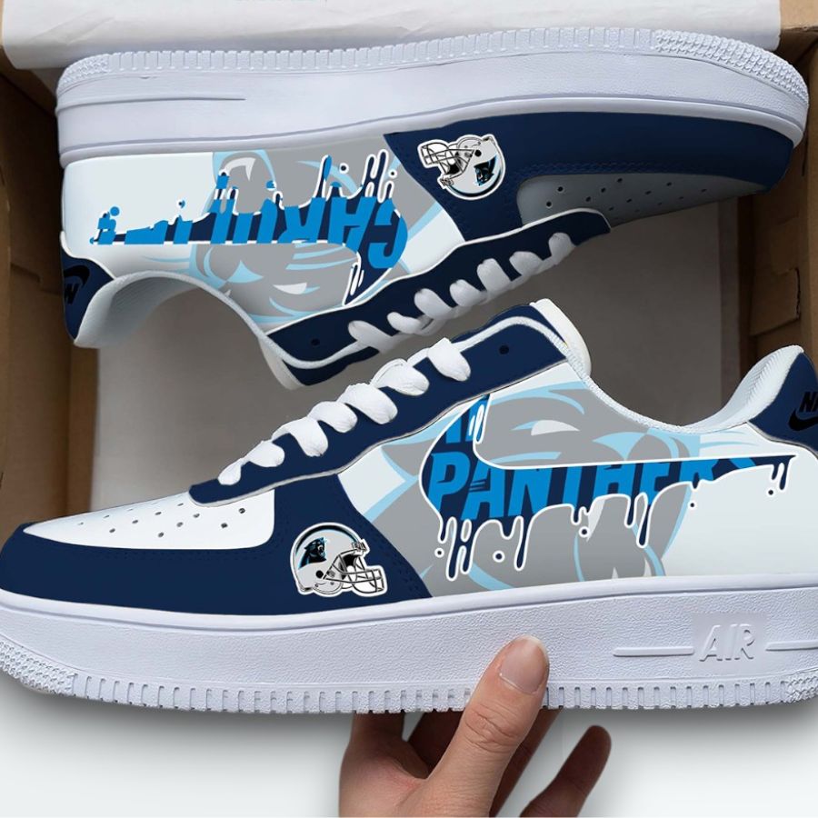 Carolina Panthers Logo Air Force 1 Sneakers Stylish Fan Footwear For Men Women