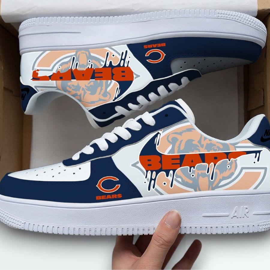 Chicago Bears Logo Print Air Force 1 Sneakers For Fans For Men Women Style Special 