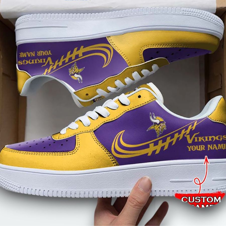 Personalized Minnesota Vikings Air Force 1 Sneakers Custom Design Shoes For Men Women