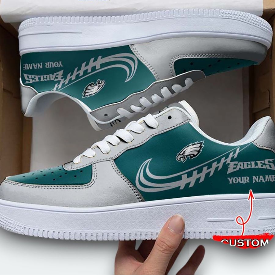 Personalized Philadelphia Eagles Air Force 1 Sneakers Custom Printed Design For Men Women