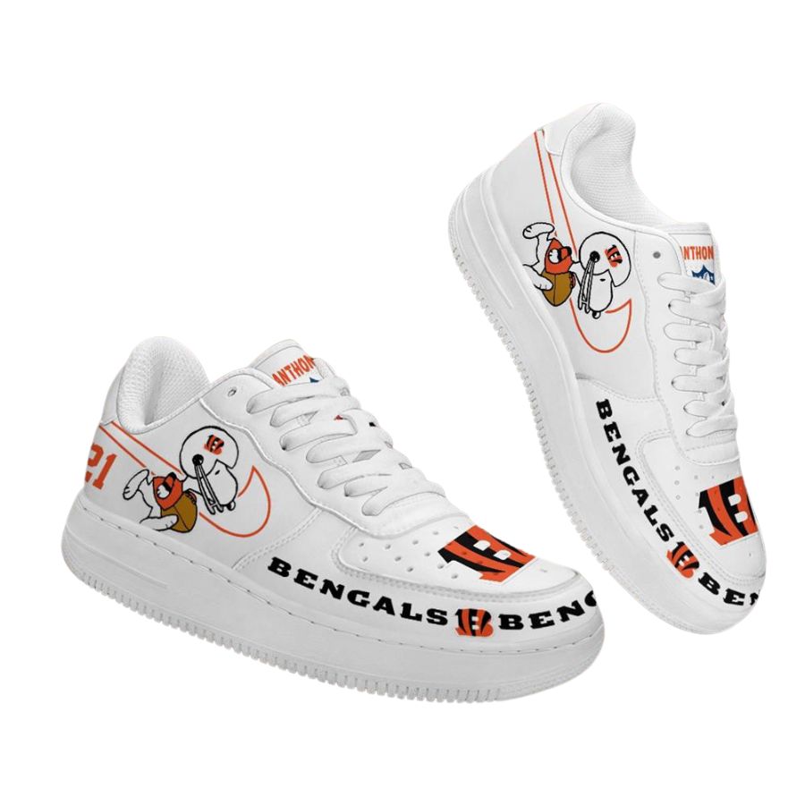 Cincinnati Bengals Nfl Snoopy Personalized Air Force 1 Low Top Shoes For Men Women