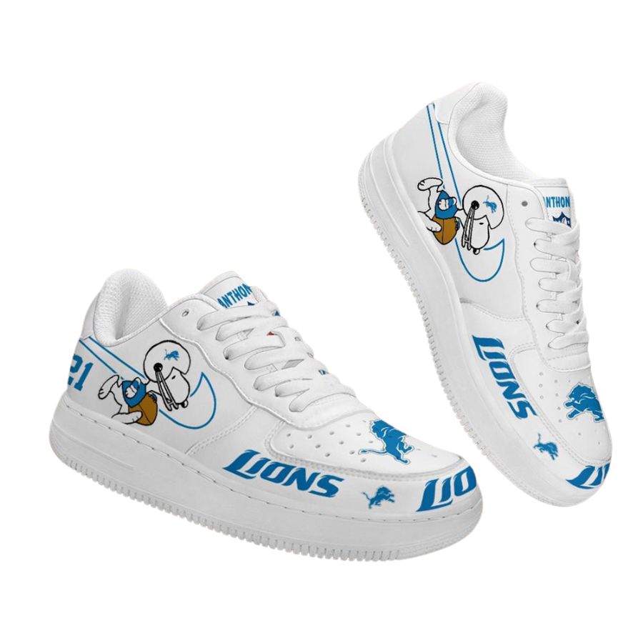 Detroit Lions Nfl Snoopy Personalized Air Force 1 Low Top Shoes For Men Women