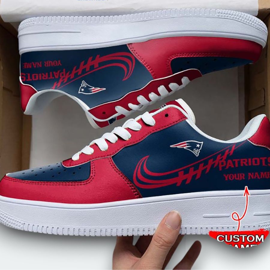 Personalized New England Patriots Air Force 1 Sneakers Custom Team Design For Men Women