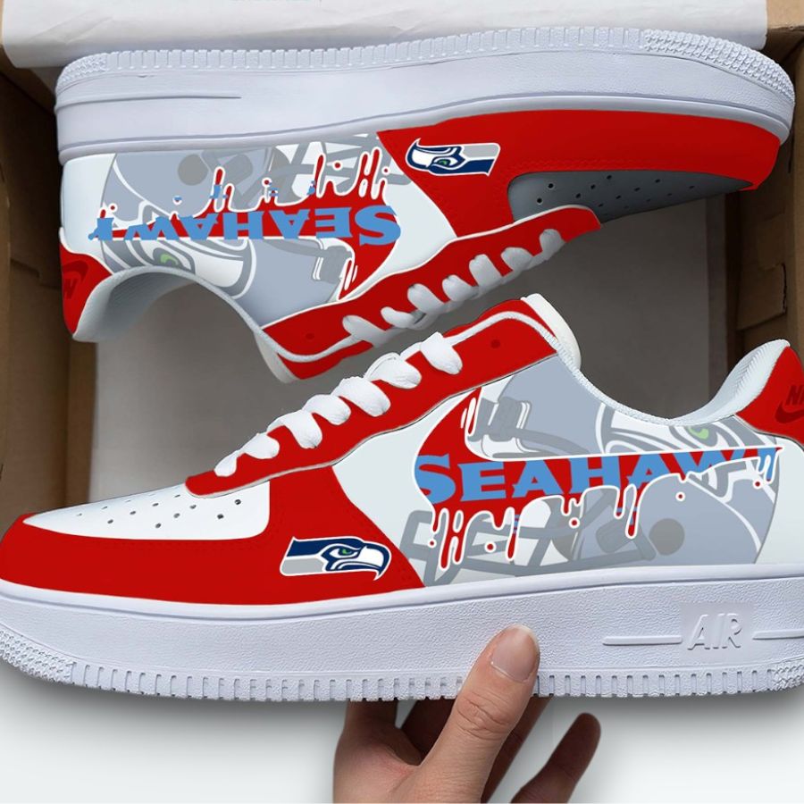 Seattle Seahawks Air Force 1 Shoes With Team Logo Design Sports Fans Collection For Men Women