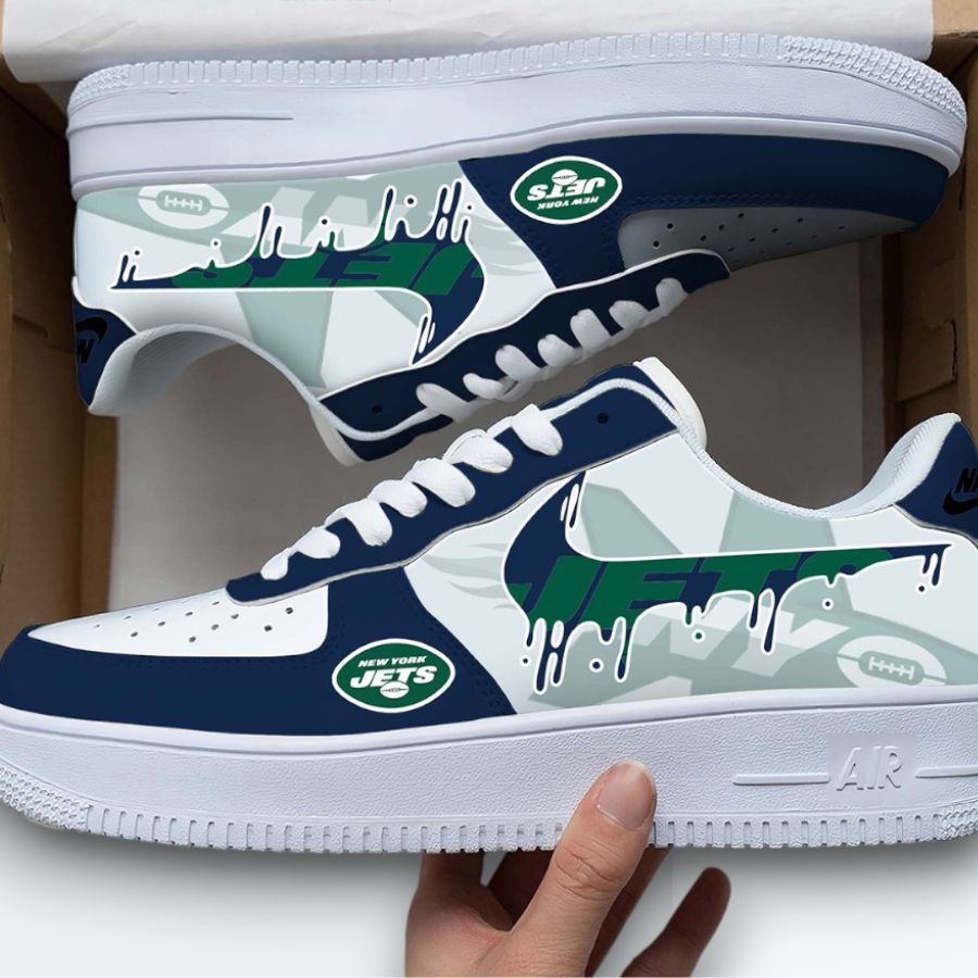 New York Jets Air Force 1 Shoes With Team Logo Design Perfect For Fans! For Men Women