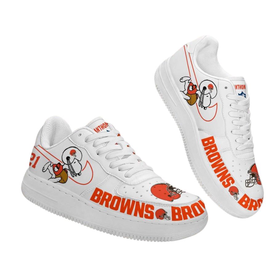 Cleveland Browns Nfl Snoopy Personalized Air Force 1 Low Top Shoes For Men Women