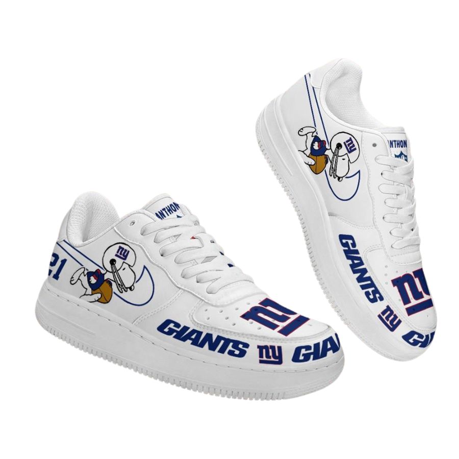 New York Giants Nfl Snoopy Personalized Air Force 1 Low Top Shoes For Men Women