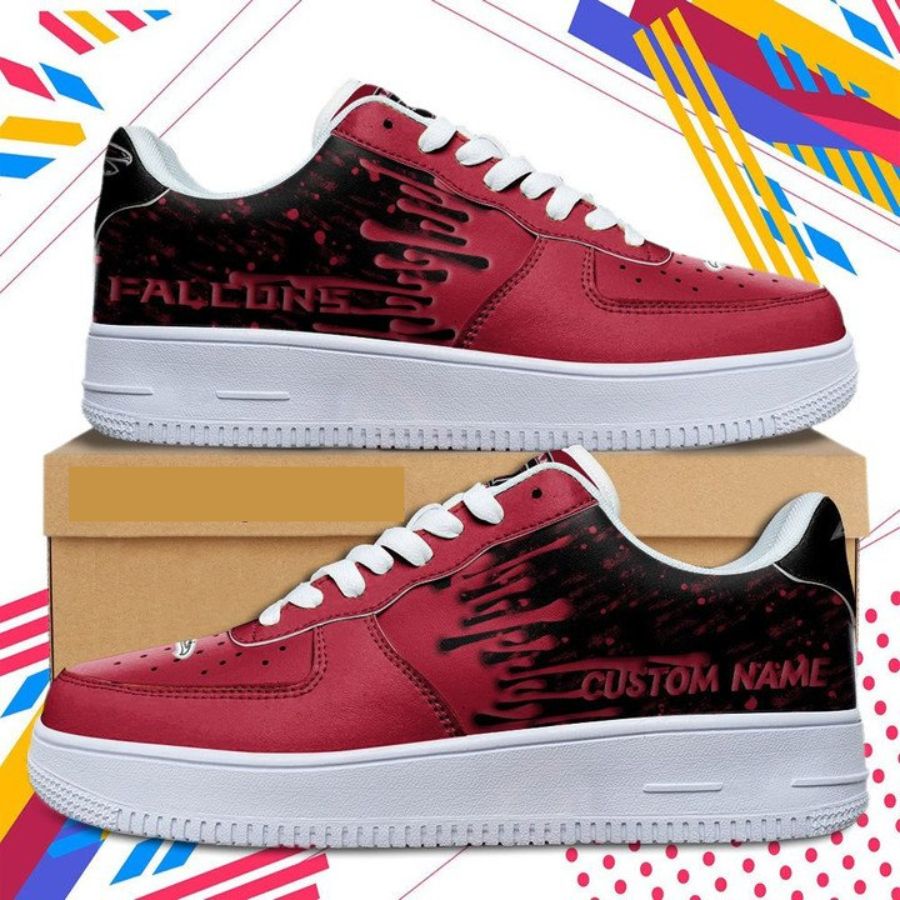 Atlanta Falcons Nfl Dripping Color Pattern Sneaker For Men Women