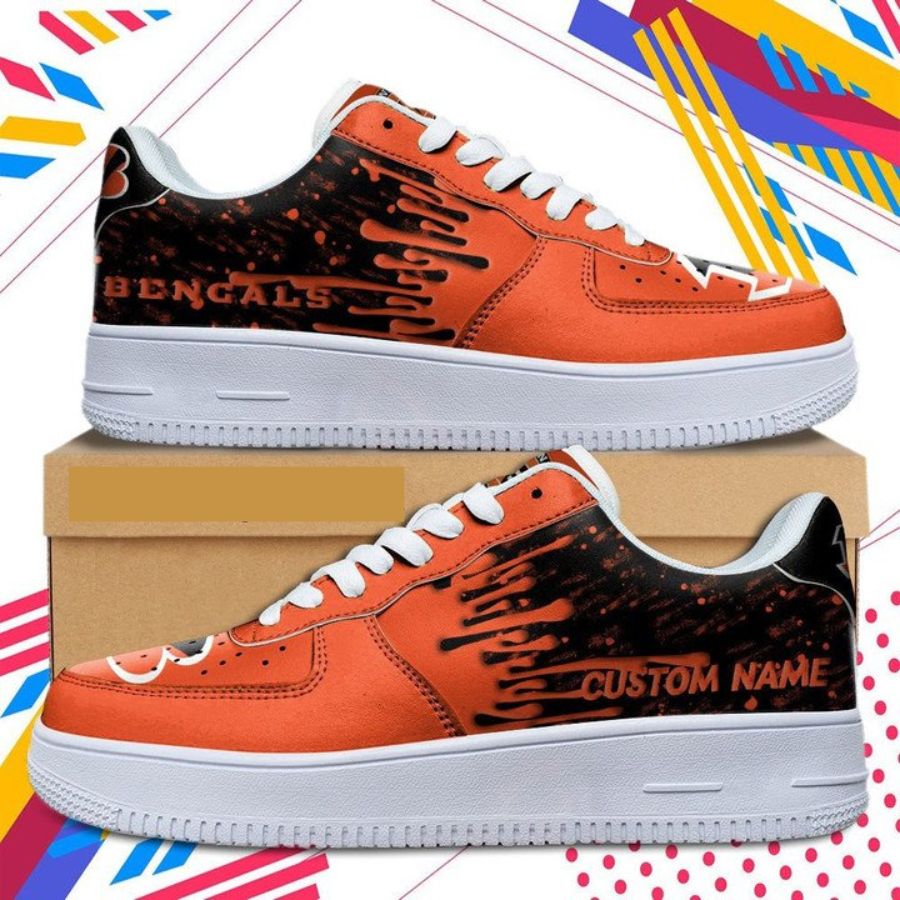 Cincinnati Bengals Nfl Dripping Color Pattern Sneaker For Men Women