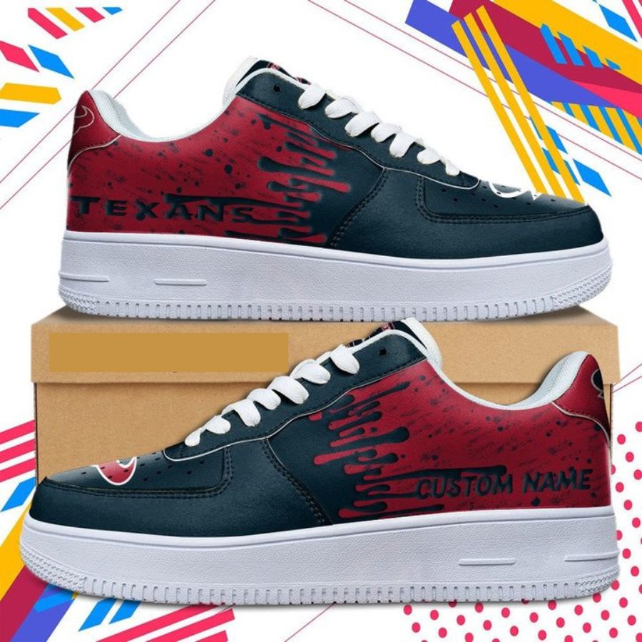 Houston Texans Nfl Dripping Color Pattern Sneaker For Men Women