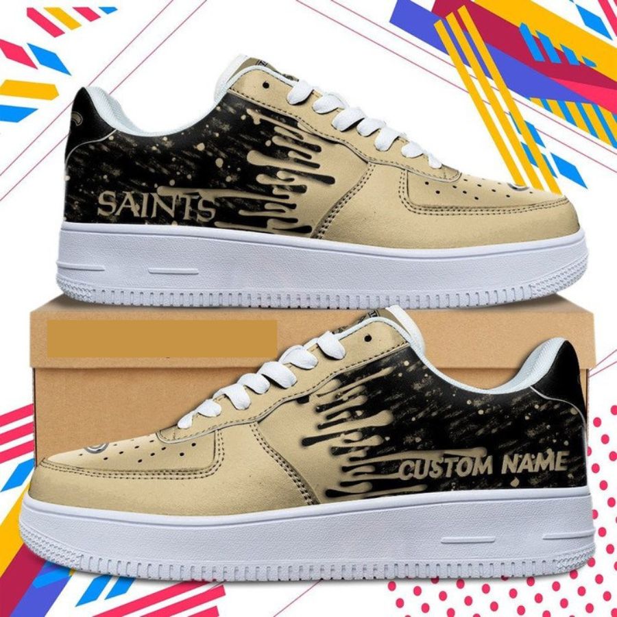 New Orleans Saints Nfl Dripping Color Pattern Sneaker For Men Women