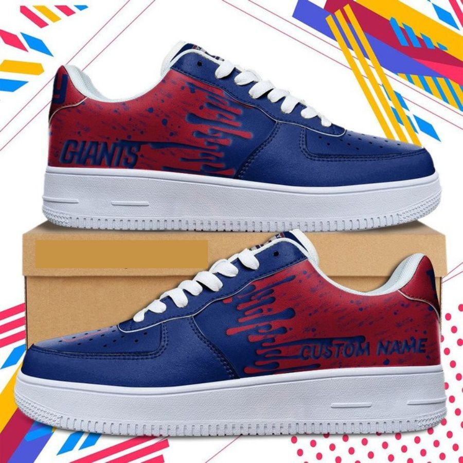 New York Giants Nfl Dripping Color Pattern Sneaker For Men Women