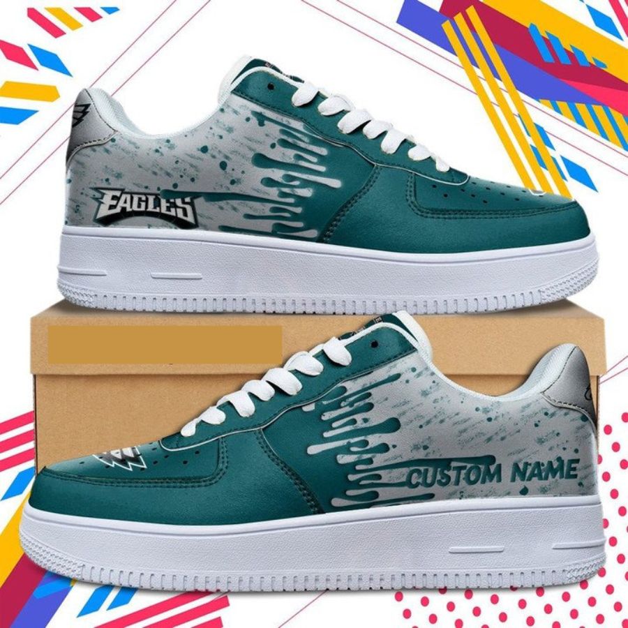 Philadelphia Eagles Nfl Dripping Color Pattern Sneaker For Men Women
