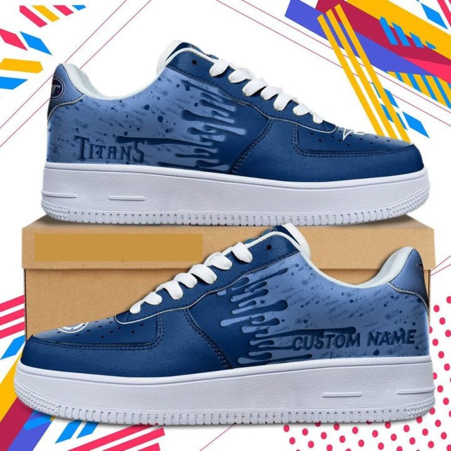Tennessee Titans Nfl Dripping Color Pattern Sneaker For Men Women
