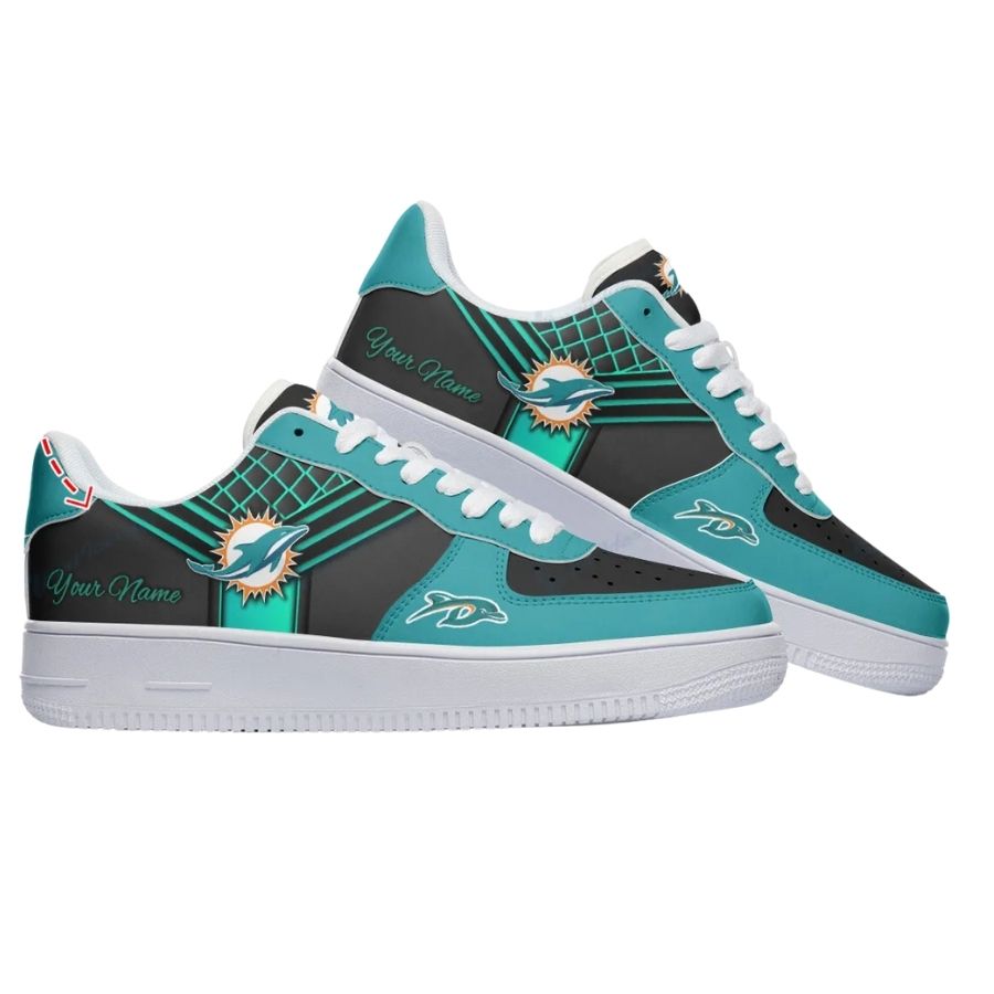 Miami Dolphins Personalized Air Force 1 Shoes Bg117 For Men Women