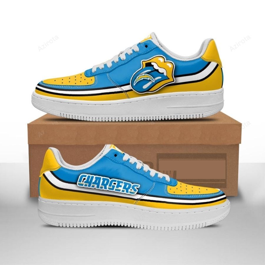 Los Angeles Chargers Air Force 1 Sneakers Custom Force Shoes Sexy Lips For Men Women