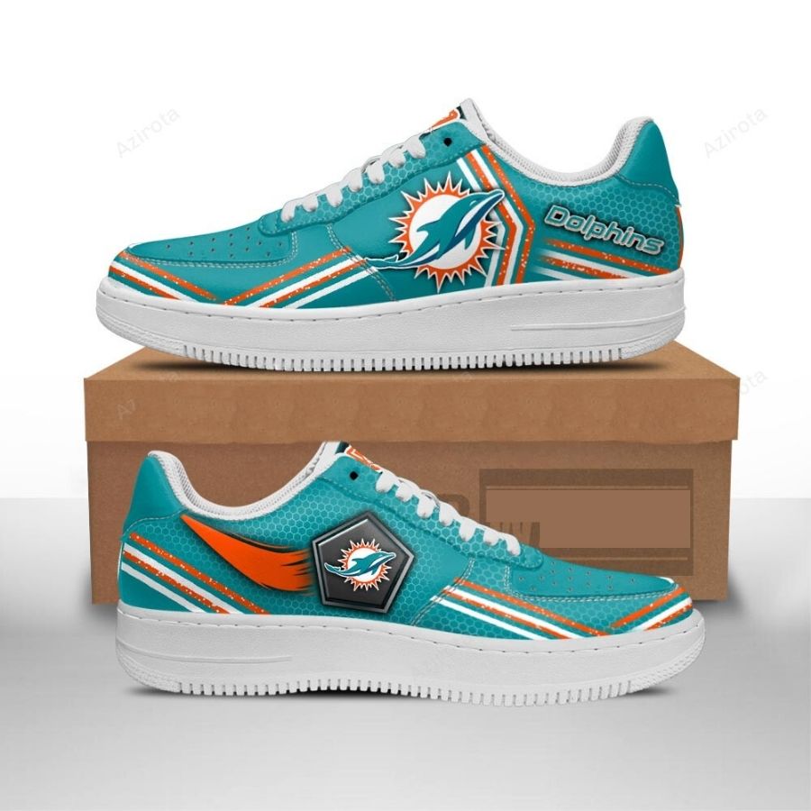 Miami Dolphins Air Force 1 Sneakers Custom Force Shoes For Men Women