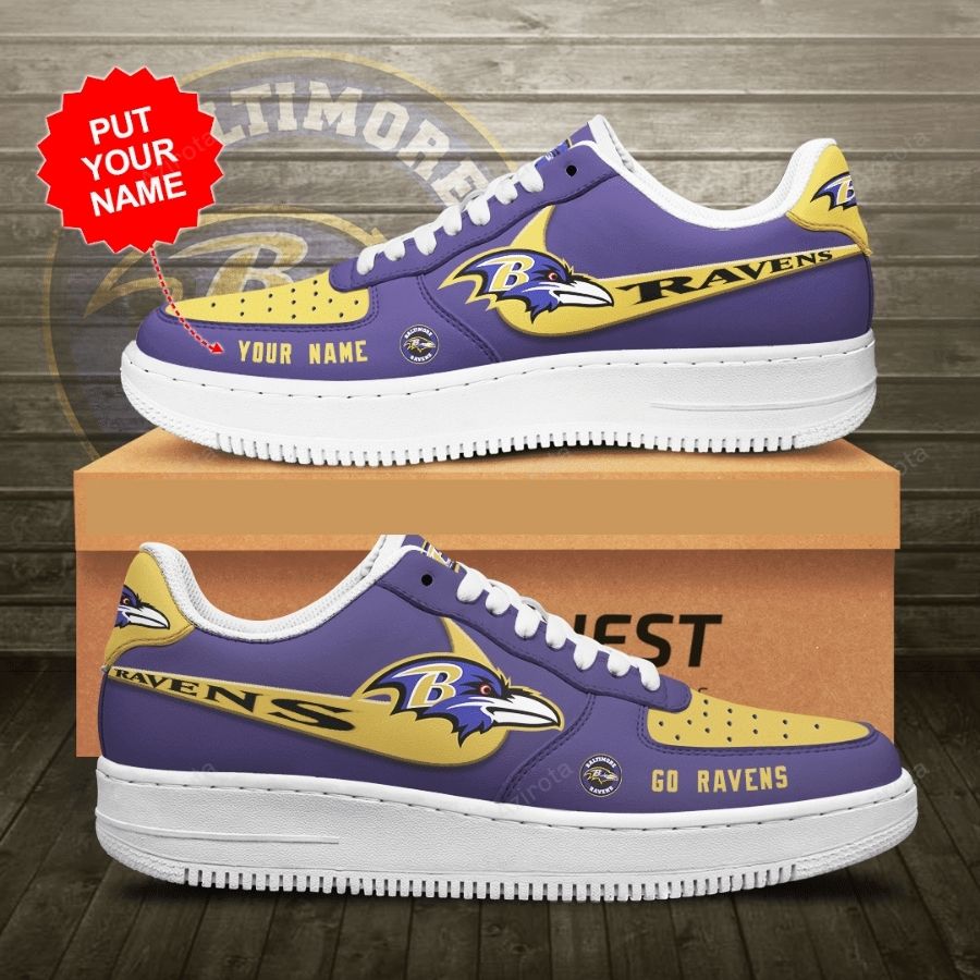 Personalized Baltimore Ravens Air Force 1 Sneaker For Men Women