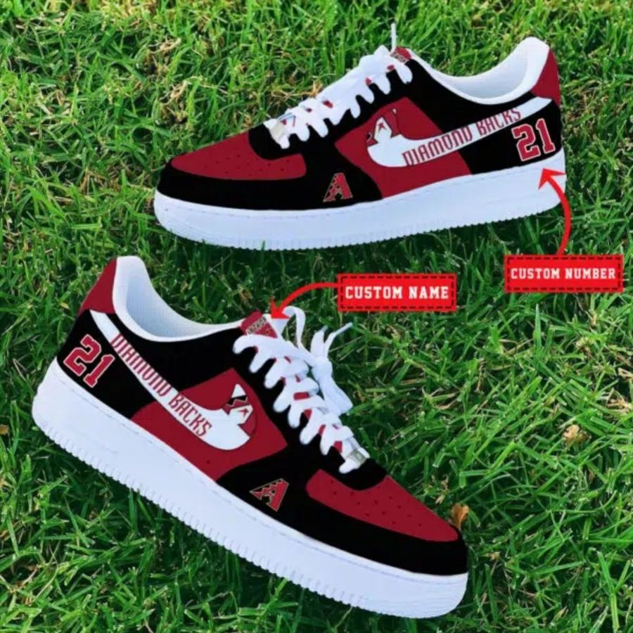 Arizona Diamondbacks Mlb Custom Name And Number Air Force 1 Sneaker For Men Women