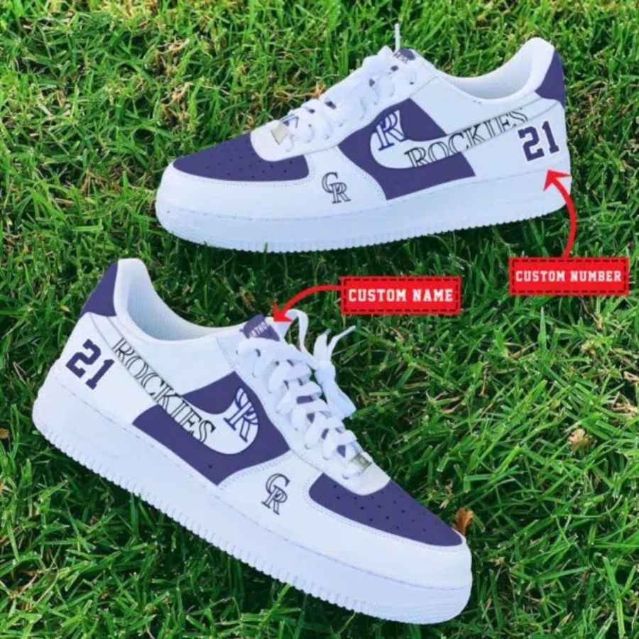 Colorado Rockies Mlb Custom Name And Number Air Force 1 Sneaker For Men Women