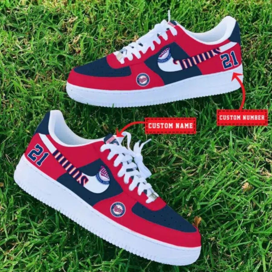 Minnesota Twins Mlb Custom Name And Number Air Force 1 Sneaker For Men Women