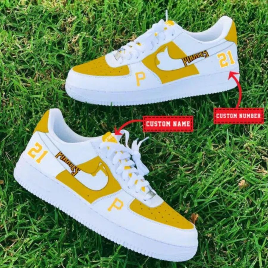 Pittsburgh Pirates Mlb Custom Name And Number Air Force 1 Sneaker For Men Women