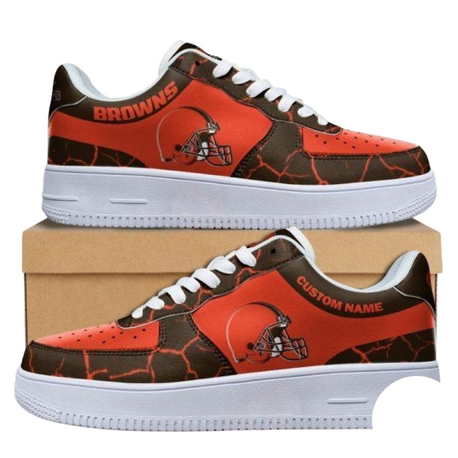 Custom Nfl Cleveland Browns Air Force 1 Shoes Sneaker Football Shoes For Fans For Men Women