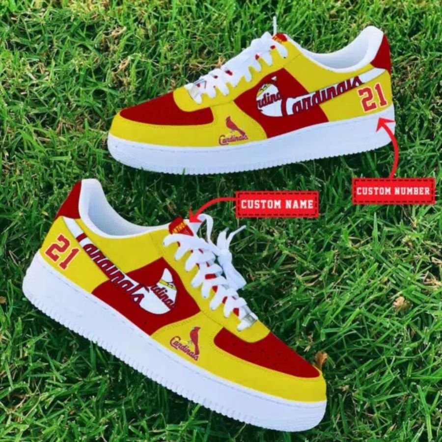 St Louis Cardinals Mlb Custom Name And Number Air Force 1 Sneaker For Men Women