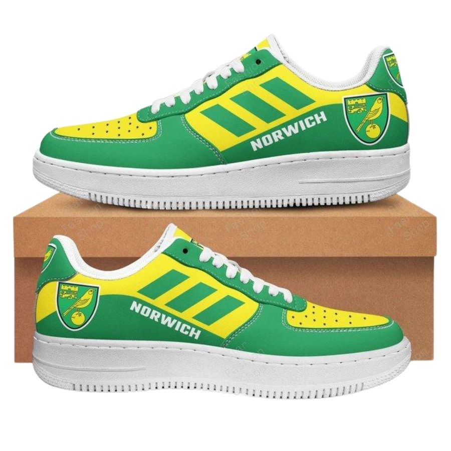 Norwich City F.C Air Force 1 Shoes Sneaker For Men Women